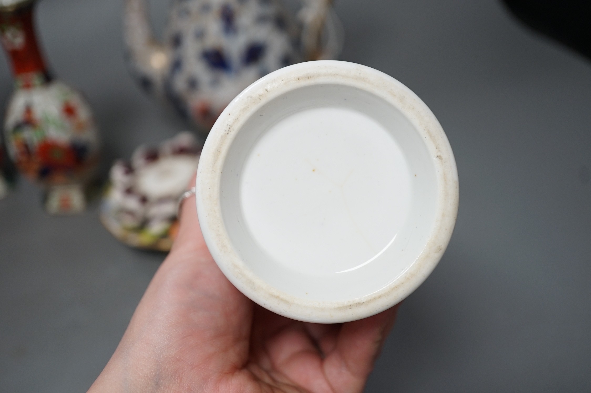 A group of English porcelain including two 19th century Worcester dishes